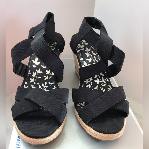 Cloudwalkers rosalee black espadrille wedge sandal - Picture 3 of 12